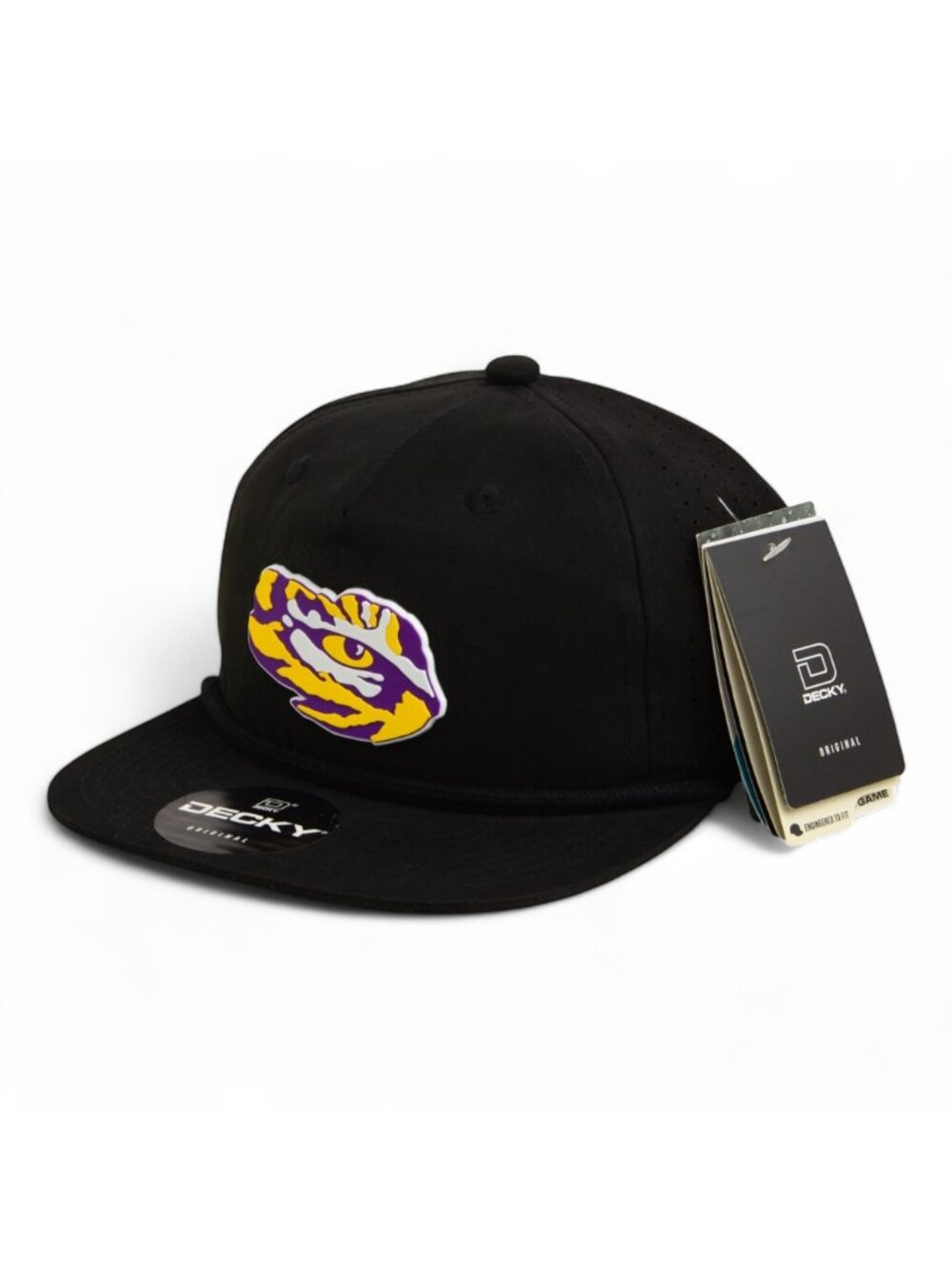 LSU Tiger Eye 3D Perforated Rope Hat- Black